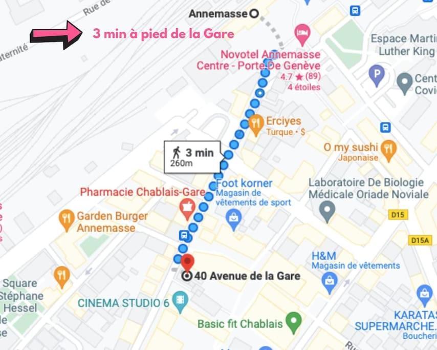 Appartamento Modern'Blue - Gare Annemasse A 3Min-Geneve Acces Direct Esterno foto